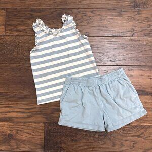 Coop Kids by Pink Chicken Dusty Blue Stripe Tank Set